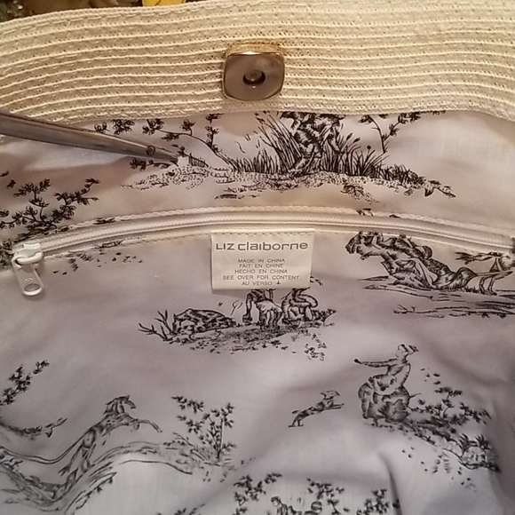 Liz Claiborne Striped Tote Bag - Picture 12 of 13